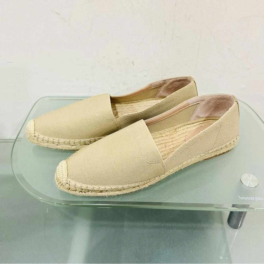 Banana Republic Espadrille Slip On Canvas Shoe Beige Women’s‎ Size 10M